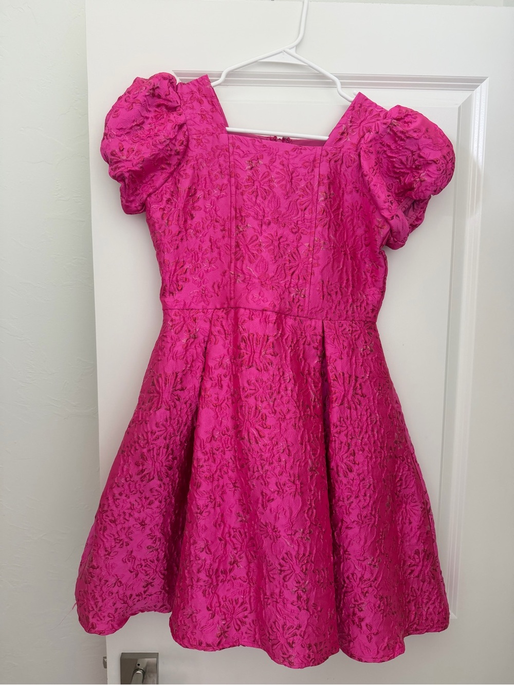 Ivy City Co Hot Pink Embroidered Sparkly Dress